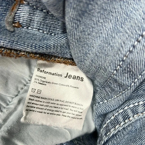 Reformation Harper High Rise Skinny Jeans Destin Wash Size 25 - Picture 8 of 8
